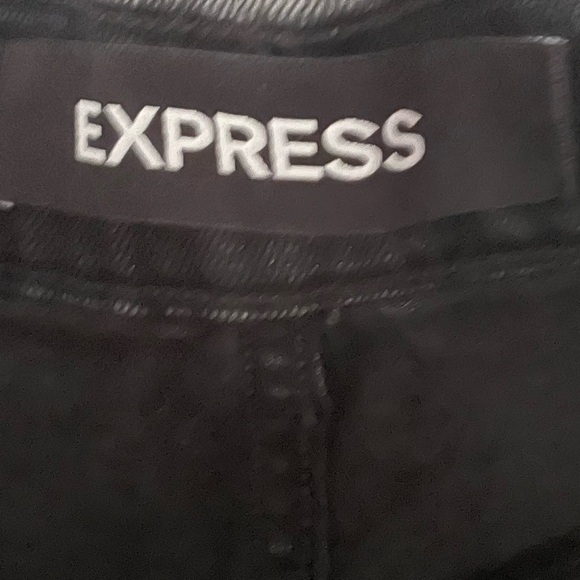Express Black Jean Mom Shorts Shortie High Rise for Women Size 2 - Picture 10 of 12